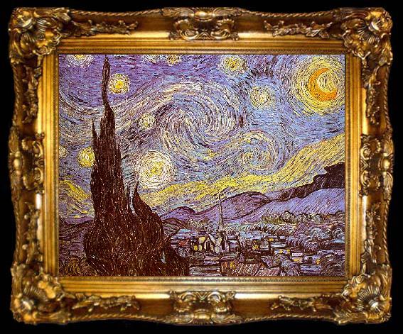 framed  Vincent Van Gogh Starry Night, ta009-2